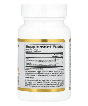 California Gold Nutrition lutein zeaxanthin - Buy Online on GoSupps.com