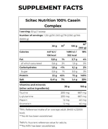 Scitec Nutrition Casein protein for weight loss and mass 2350g - Buy Online on GoSupps.com