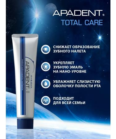 Apadent Toothpaste from caries Apadant Total Care 60g set 3 pcs - Buy Online on GoSupps.com