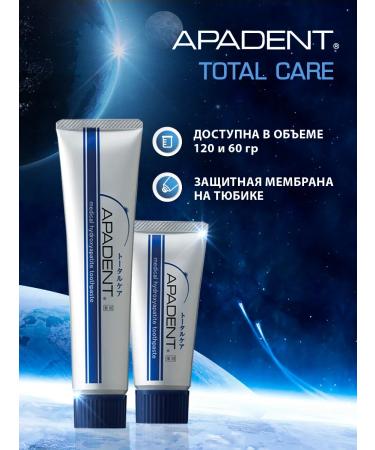 Apadent Toothpaste from caries Apadant Total Care 60g set 3 pcs - Buy Online on GoSupps.com