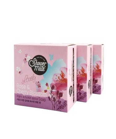 KeraSys Set soap Shauer Mait Rosa and cherry color 3x100g