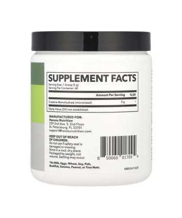 Havasu Nutrition Creatine monohydrate without additives 300 g - Buy Online on GoSupps.com