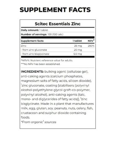 Scitec Nutrition Zinc 25mg vitamins for health and immunity 120 kapsul - Buy Online on GoSupps.com