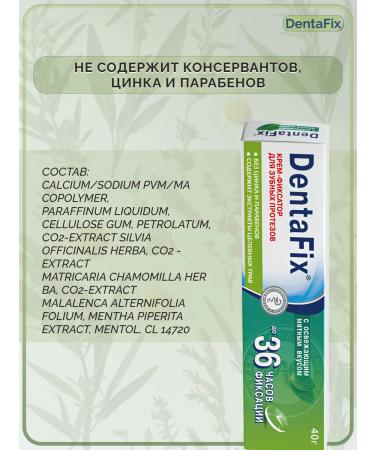 DentaFix Cream for fixing dentures mint taste 40 g - Buy Online on GoSupps.com