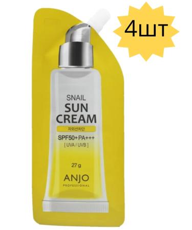 ANJO Sunscreen cream with mucin extract 4pcs