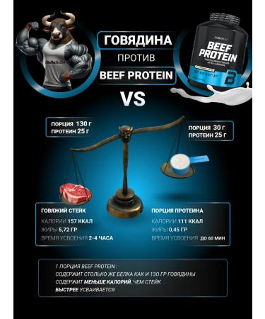 BioTechUSA Beef protein Beef Protein 500 g. Chocolate-coconut - Buy Online on GoSupps.com