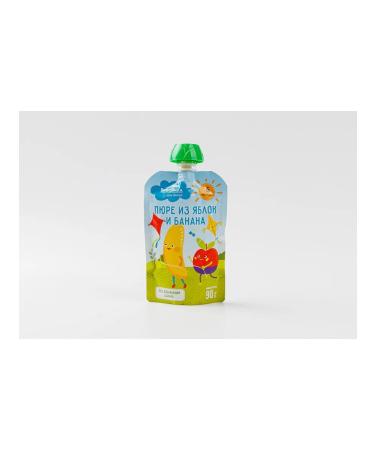 VkusVill Puree from apples and banana 90 g - Buy Online on GoSupps.com