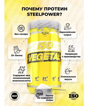 Soy protein ISO Vegetal vegetarian 900 GR banana - Buy Online on GoSupps.com