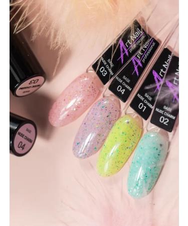 Professional Nail Art Set of nails camouflage color with sparkles4 pcs - Buy Online on GoSupps.com