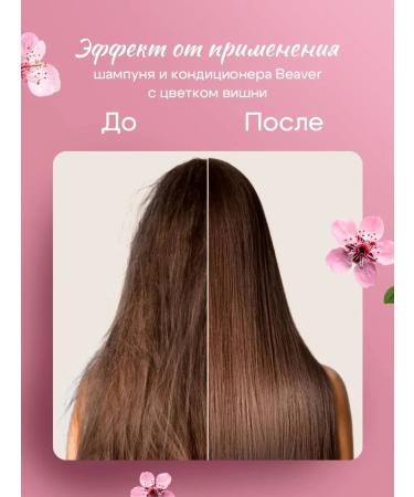 Beaver Shampoo and hair balm with cherry extract 60 40 ml - Buy Online on GoSupps.com