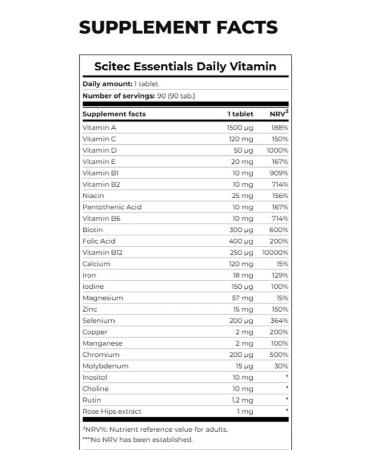 Scitec Nutrition Vitamin complex Daily Vitamin 90 capsules - Buy Online on GoSupps.com