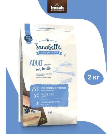 Sanabelle Cat food for dry adult trout 2 kg