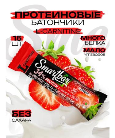 SportbarLabs Protein bars L-carnitine 34% strawberries 40 gr. 15pcs