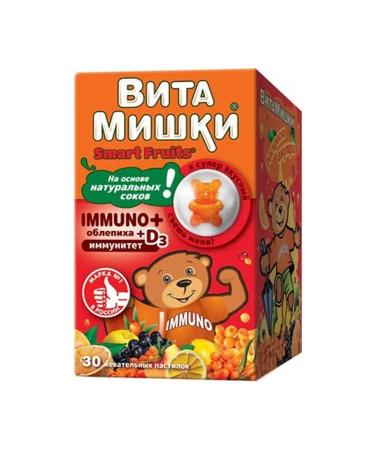 Vitamin Bears Immuno+sea buckthorn pastilles weighing 2500 mg 30 pcs