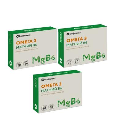 biafishenol Omega 3 magnesium b6 60 capsules 3 pcs