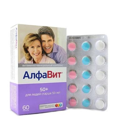 Alphabet - vitamin and mineral complexes Complex 50+ 60 tablets 2 pcs - Buy Online on GoSupps.com