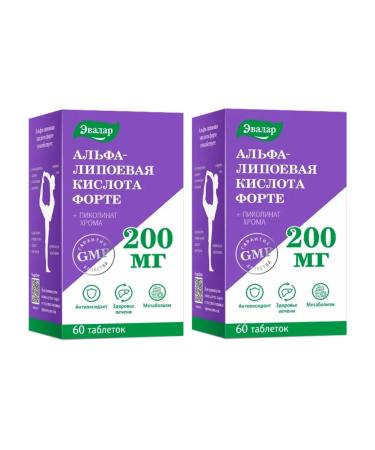 Evalar Alpha-lipoic acid 60 tablets 2 pcs