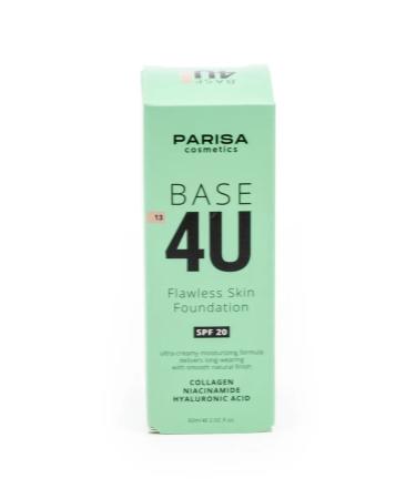 Parisa Facial Tonal Facial Cream Base 4u 13 Natural 60ml - Buy Online on GoSupps.com