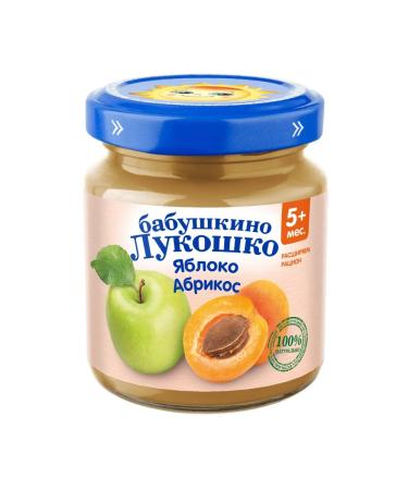 grandma's basket Puree apple apricot 5+months 100 g 6pcs - Buy Online on GoSupps.com