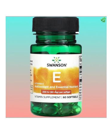 Swanson Vitamin E 90 mg (200 IU) 60 soft tablets