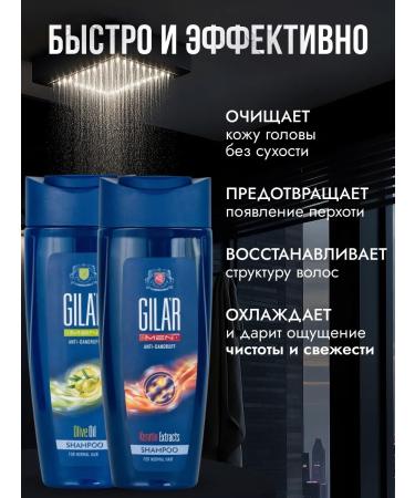 GILAR Male shampoo for hair 400 ml set 2 pcs - Buy Online on GoSupps.com