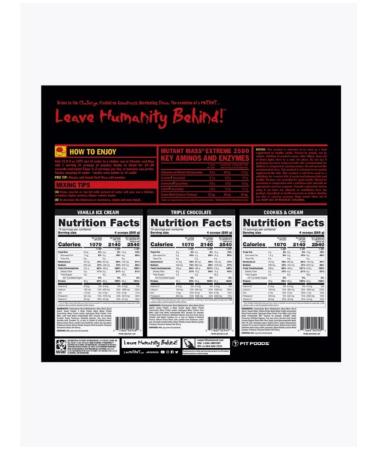 Mutant Gainer Mass XXXTREME 2500 2720 g vanilla ice cream - Buy Online on GoSupps.com