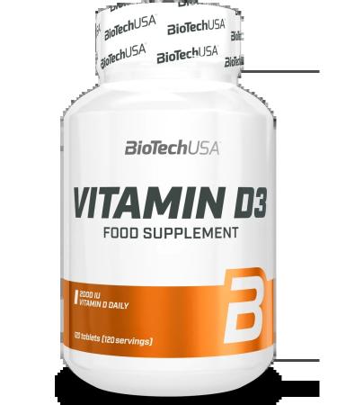 BioTechUSA Vitamin D3 (cholecalciferol) Vitamin D3 2000ME 120 Tab - Buy Online on GoSupps.com