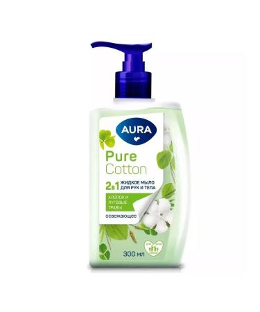 Aura Liquid hand soap Pure Cotton 2B1 300 ml