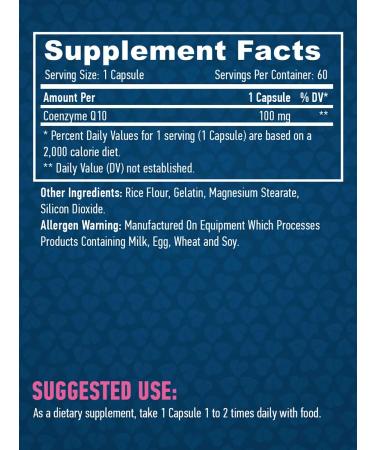 Haya Labs Highly effective coenzyme Q10 100 mg 60 capsules - Buy Online on GoSupps.com