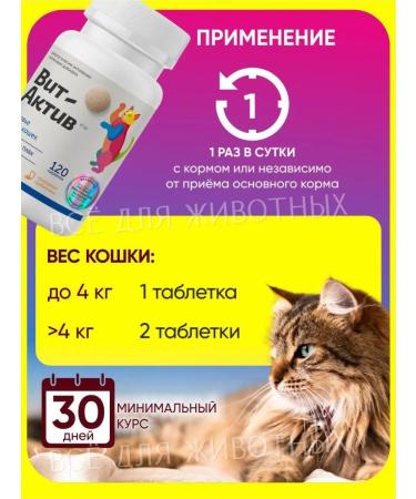 Vit-Active Vitamins for cats biotin for omega 3 from molting - Buy Online on GoSupps.com