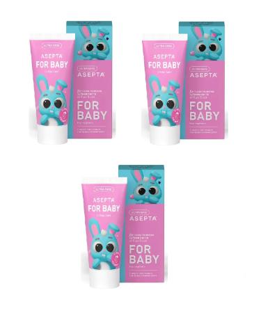 ASEPTA Baby toothpaste children's gel 0-3 years 50ml 3 pcs