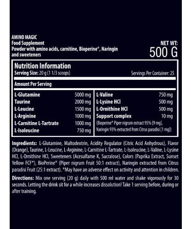 Scitec Nutrition Amino acid complex Amino Magic 500 g orange - Buy Online on GoSupps.com
