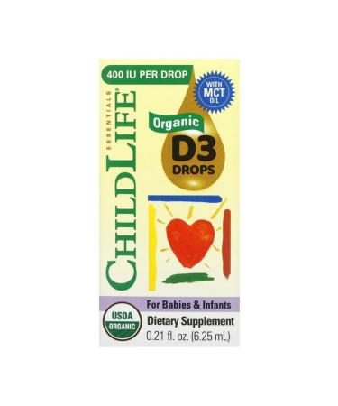 ChildLife Organic vitamin D3 (D3) for children 6.25 ml - Buy Online on GoSupps.com