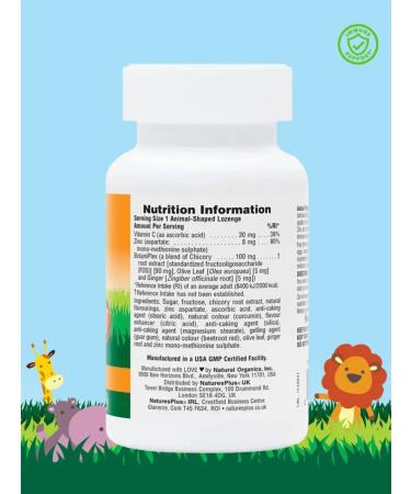 Nature's Plus Zinc for children Animal Parade Kid Zinc 8 mg 90 loafers - Buy Online on GoSupps.com