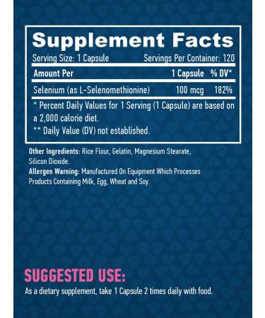 Haya Labs Selenium lecture without yeast 100 g 120 capsules - Buy Online on GoSupps.com