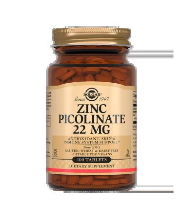 SOLGAR Picoline zinc 22 mg tablets 100 pcs