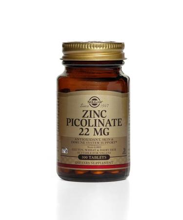 SOLGAR Picoline zinc 22 mg tablets 100 pcs - Buy Online on GoSupps.com