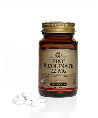 SOLGAR Picoline zinc 22 mg tablets 100 pcs - Buy Online on GoSupps.com