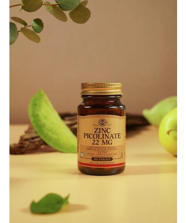SOLGAR Picoline zinc 22 mg tablets 100 pcs - Buy Online on GoSupps.com