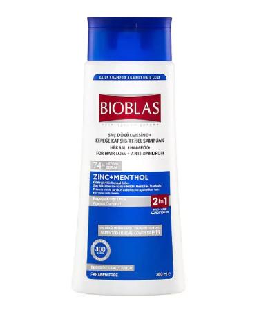 BIOBLAS Shampoo from dandruff against falling out with zinc 360 ml