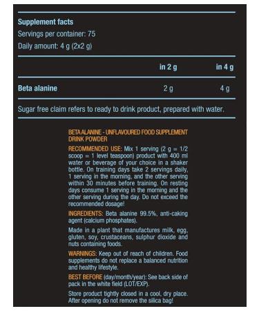 BioTechUSA Beta-Alanine Beta Alanine 300 g - Buy Online on GoSupps.com