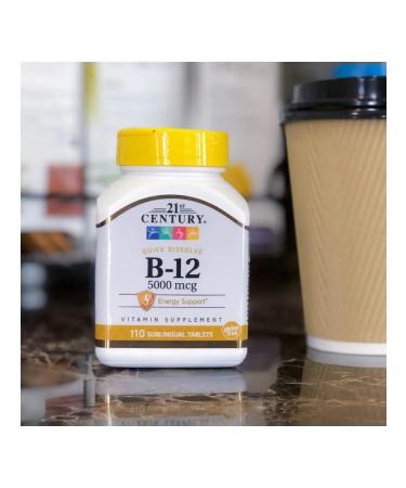 21st Century Vitamin B12 5000 MCG VITAMIN B12 - Buy Online on GoSupps.com