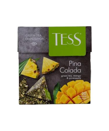 TESS Green tea in Pina Colada pyramids