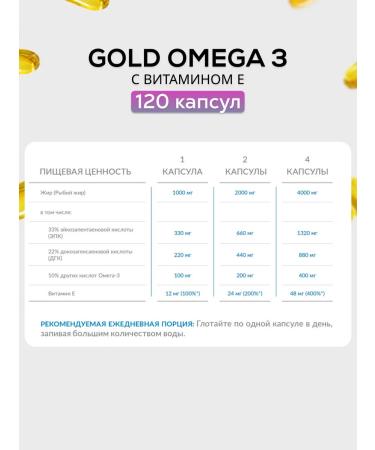 Olimp Sport Nutrition Omega 3 Gold Omega 3 Sport Edition 120 caps - Buy Online on GoSupps.com