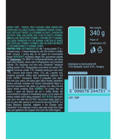 BioTechUSA Glucosamine chondroitin MSM Arthro Forte 340 g. Fruits - Buy Online on GoSupps.com