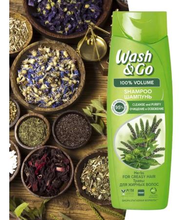 Wash&GO Fatty hair shampoo with herbs 360 ml - Buy Online on GoSupps.com