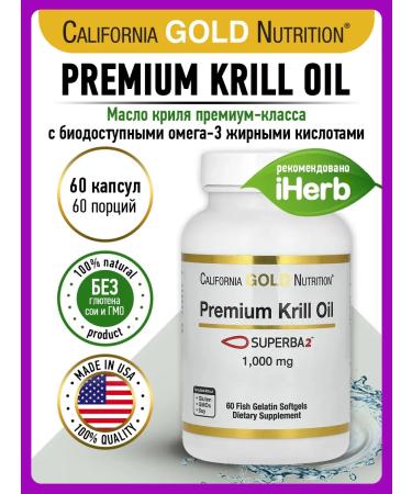 California Gold Nutrition Croil Premium Krill Oil with omega 3 60 kapsul