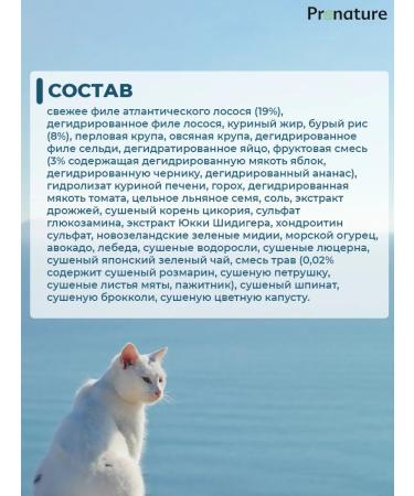 Pronature Dry Holistic food for the skin and hair of cats salmon 2 kg 2pcs - Buy Online on GoSupps.com
