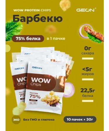 Geon Protein chips Wow Chips Barbecue 30g x 10pcs