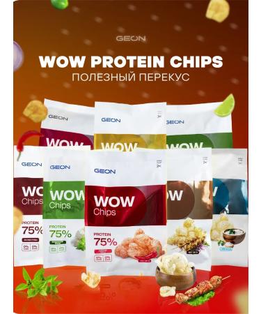 Geon Protein chips Wow Chips Cream cheese 30g x 10pcs - Buy Online on GoSupps.com